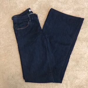 J Brand Wide Leg Flare Dark Wash Jeans 24